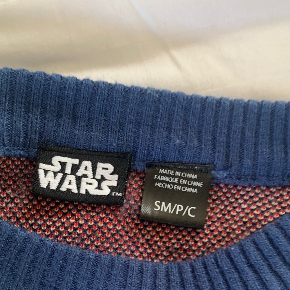 Star Wars Men’s Crewneck Sweater Size S Graphic Pullover Casual Cozy Top - Picture 3 of 6